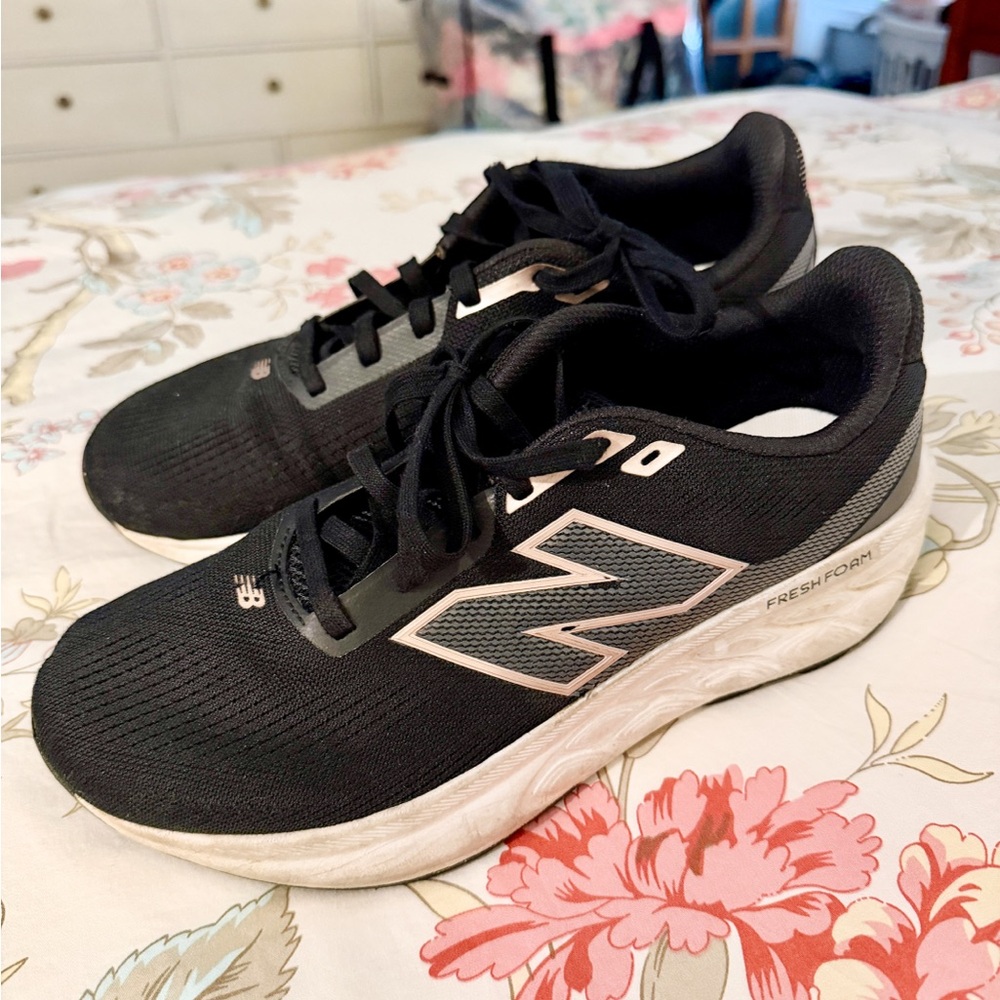 New Balance Black and White Fresh Foam Sneakers